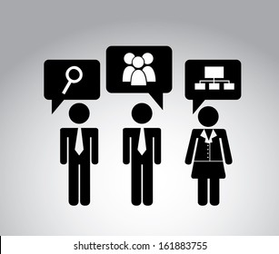 social  media over gray background vector illustration 