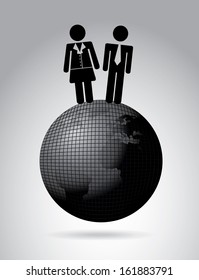 social  media over gray  background vector illustration 