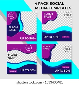 Social Media Pack Mobile for Sale Banners and Posters. Sale Banner Template Design, Special Offer Set. EPS 10 Vector illustration.