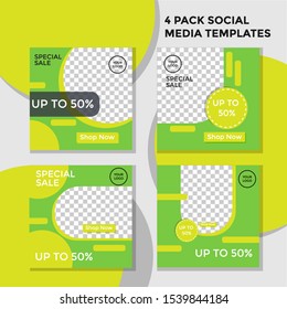 Social Media Pack Mobile for Sale Banners and Posters. Sale Banner Template Design, Special Offer Set. EPS 10 Vector illustration.