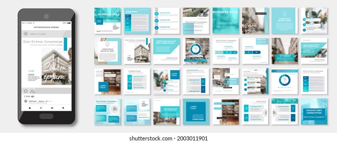 Social Media Pack Posts For Medical  Content, Site For Bloggers, Fashion, Ad, Lifestyle Brands, Creative Business Blog. Set Of Square Presentation Templates. Unique Trendy Website Slider Frames. 