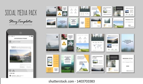 Social media pack. Set of square modern blog posts .Editable simple blur banner shop, trendy covers idea. Slides for app, web digital style. Cards handpicked beauty screen. Technology collection. web