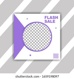 Social media pack template for discount and special offer. Business presentation template. Editable square social media post template.Set of modern square blog posts Editable simple info banner