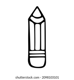 Social media pencil doodle vector illustration 