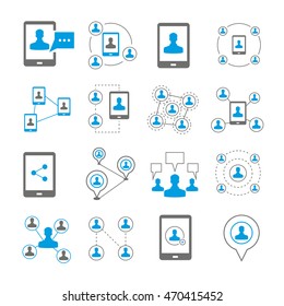 social media and people connection concept