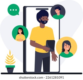 Social Media People with Posts