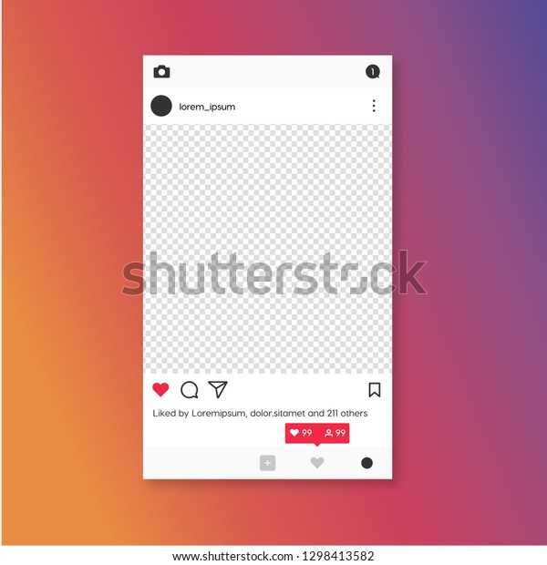 Social Media Photo Frame Template Stories Stock Vector (Royalty Free ...