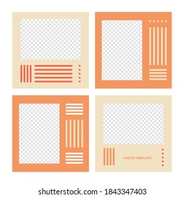 Social media photo post template simply modern editable vector design