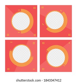 Social media photo post template simply modern editable vector design