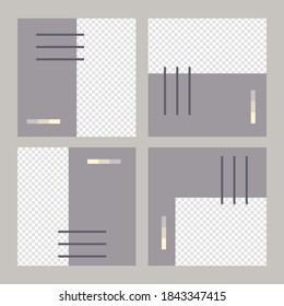 Social media photo post template simply modern editable vector design