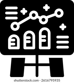 Social Media Planning Glyph Vector Icon Design
