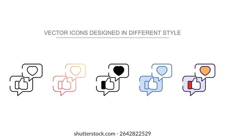 Social Media Platform icon design with white background stock illustration
