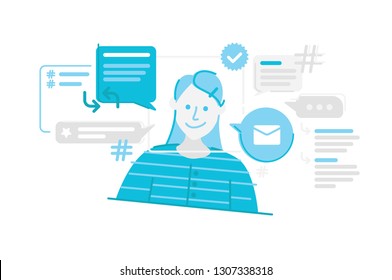 Social media platform illustration