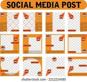 social media post 12 paper and vector