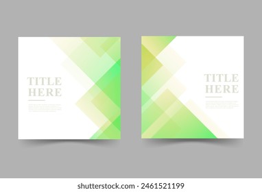 Social media post abstract backround, green and yellow gradation. Memphis	
