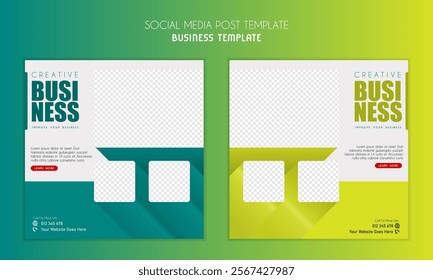 Social media post ads for creative business
