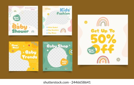 Social media post for baby or kids fashion 