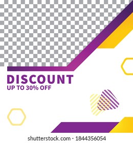 Social media post background, banner promotion template for ads website and mobile phone