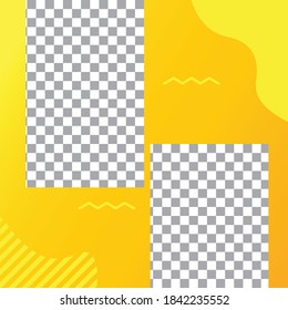 Social media post background with color orange, promotion template for ads discount