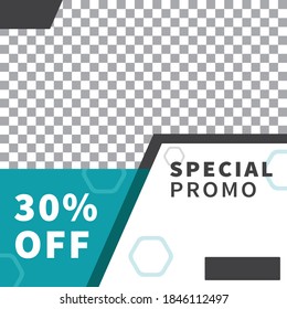 Social media post background, modern design promotion template for ads website and mobile phone, transparent layer