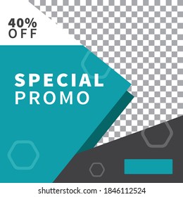 Social media post background, modern design promotion template for ads website and mobile phone, transparent layer