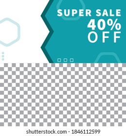 Social media post background, modern design promotion template for ads website and mobile phone, transparent layer