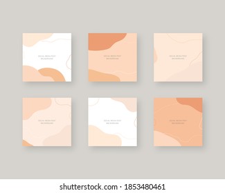 Social media post background. Modern memphis background. Trendy editable social media post template. Vector illustration