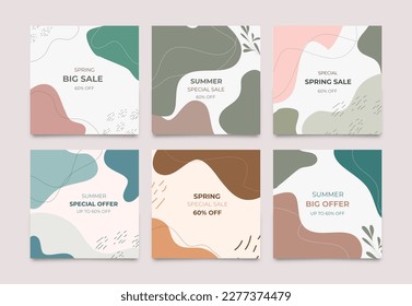 Social media post background template with terracotta colors