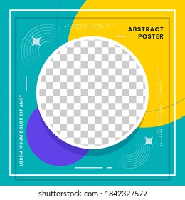 Social media post banner with abstract design