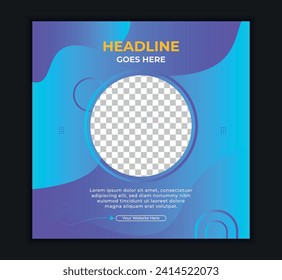Social media post, banner, abstract background design template collection editable vector illustration.