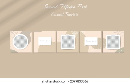 Social media post banner carousel template