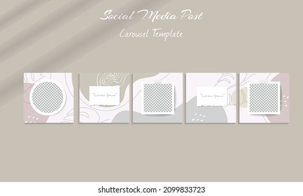 Social media post banner carousel template