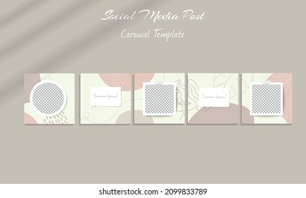 Social media post banner carousel template