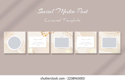 Social media post banner carousel template	