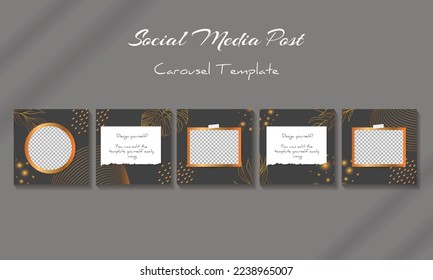 Social media post banner carousel template	