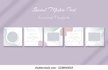 Social media post banner carousel template	