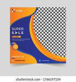 social media post banner design or social post