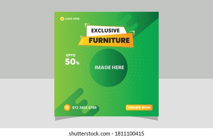 social media post banner design template