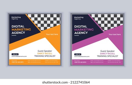 Social Media Post Banner Design Modern Banner Design Layout Template Vector Design