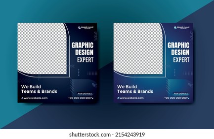 Social Media Post and Banner Design Template for Graphic Design Expert