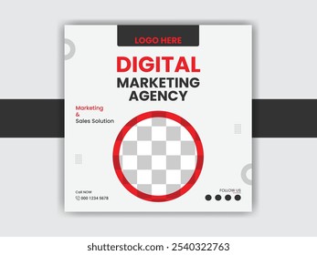 Social media post banner and Digital marketing agency template vector design