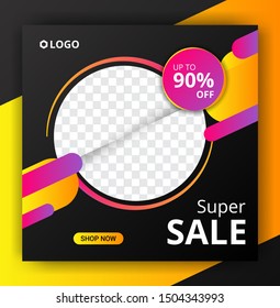 social media post banner, editable template design, Vector eps10.