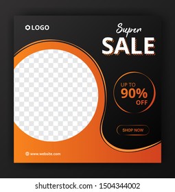 social media post banner, editable template design, Vector eps10.