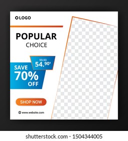 social media post banner, editable template design, Vector eps10.