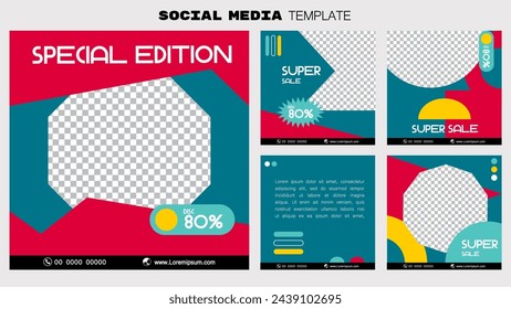 Social media post banner element sale promotion advertising. illustration vector. abstract geometric simple element. 