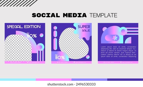 Social media post banner element sale promotion advertising. illustration vector. Modern and bright color design style.