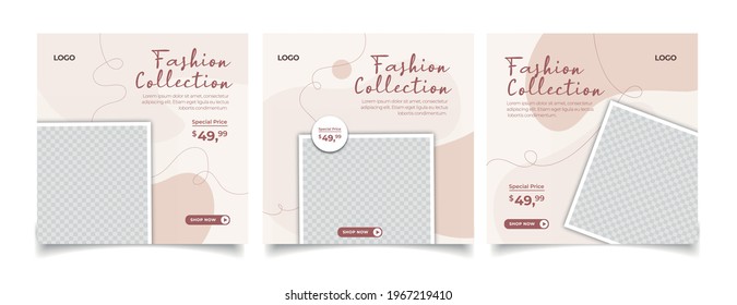 social media post banner for fashion sale promotion.