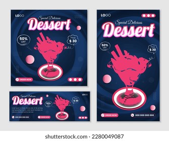
Social media post banner with instagram story banner and facebook cover design template