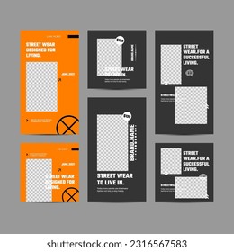 Publicación en medios sociales de Banner Square Flyer Template Design. Plantilla de publicación de medios sociales de marketing digital
