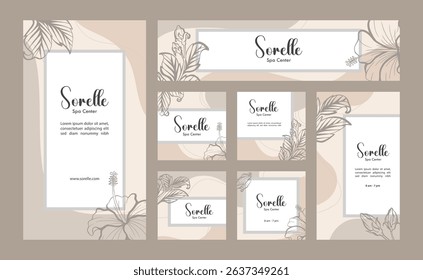 Social media post, banner, and story design with cute Hibiscus Flower ornament. Commonly used for business promotion, personal celebration, or company event to reach more attention